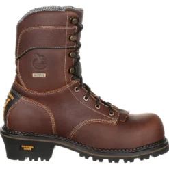 Men's Brown Georgia Boot AMP LT Logger Composite Toe Waterproof Work Boot Size 10(Wide) -Cross country GUEST 22a8120c fad8 411b 8b01 4493401f171f 1