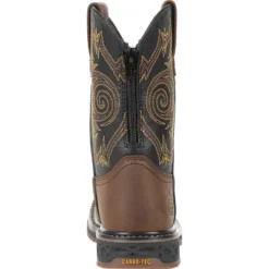 Georgia Boot Carbo-Tec LT Boys' Brown Pull-On Saddle Boot -Cross country GUEST 78e2fc91 9e7d 4040 bfcf 9a0c8305adf6