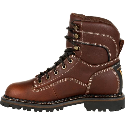 Georgia Boot AMP LT Logger Women's Brown Waterproof Low Heel Logger Boot 6 Georgia Boot AMP LT Logger Women's Brown Waterproof Low Heel Logger Boot - Image 4