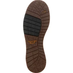 Men's Brown Georgia Boot AMP LT Wedge Chelsea Work Boot Size 7.5(Wide)