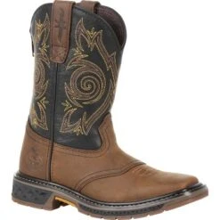 Georgia Boot Carbo-Tec LT Toddler Boys' Brown Pull-On Saddle Boot -Cross country GUEST b5d2d3e4 11b4 482a b2d0 ae2f5a225f63