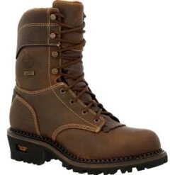 Men's Georgia Boot AMP LT Logger Composite Toe Insulated Waterproof Work Boot -Cross country GUEST ced0e229 2b36 4b21 8a75 3b854b0f8ef5