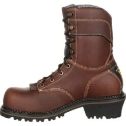 Men's Brown Georgia Boot AMP LT Logger Composite Toe Waterproof Work Boot Size 10(Wide) -Cross country GUEST d840dcab 6e12 45d8 b0de 627e86db20b1 1