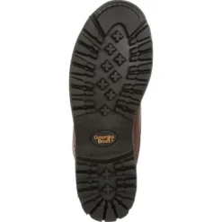 Men's Brown Georgia Boot Steel Toe Waterproof Lace-To-Toe Work Boot Size 8.5